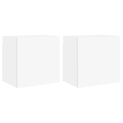 Wall mounted TV cabinets 2 pcs white 40.5x30x40 cm engineered wood