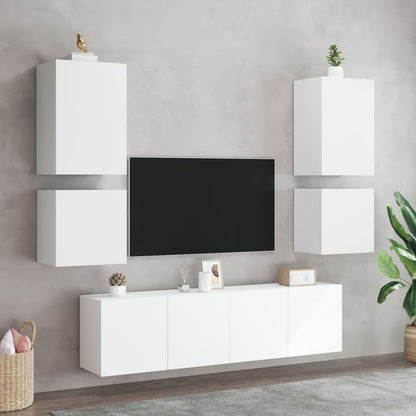 Wall mounted TV cabinets 2 pcs white 40.5x30x40 cm engineered wood