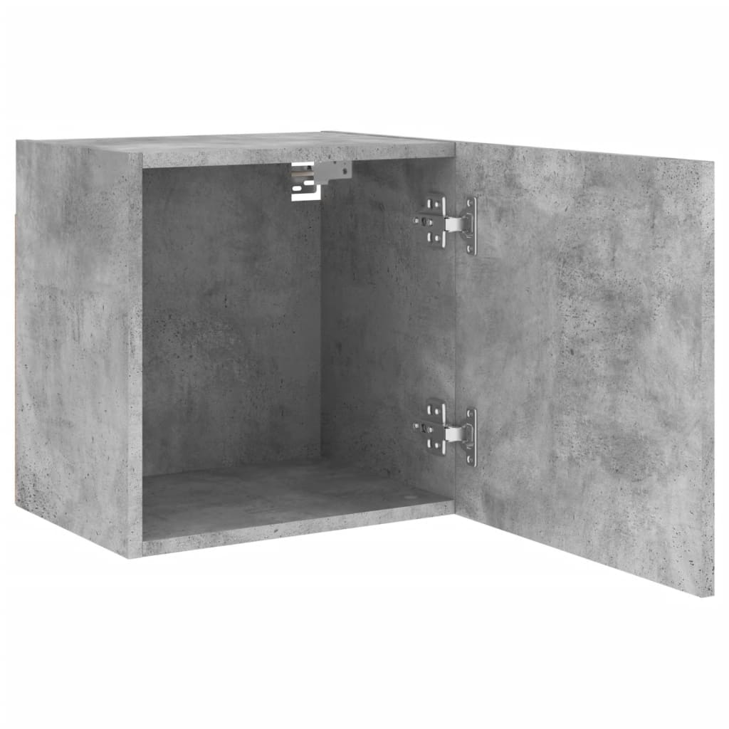 Wall mounted TV cabinets 2 pcs concrete grey 40.5x30x40cm engineered wood