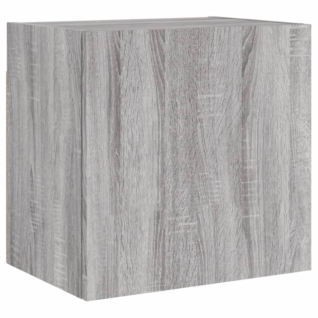 Muebles TV de pared 2uds sonoma gris 40,5x30x40cm madera contrachapada