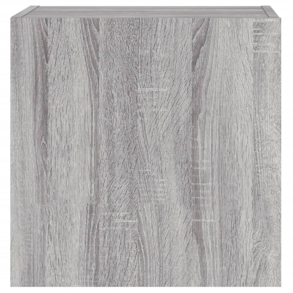 Muebles TV de pared 2uds sonoma gris 40,5x30x40cm madera contrachapada