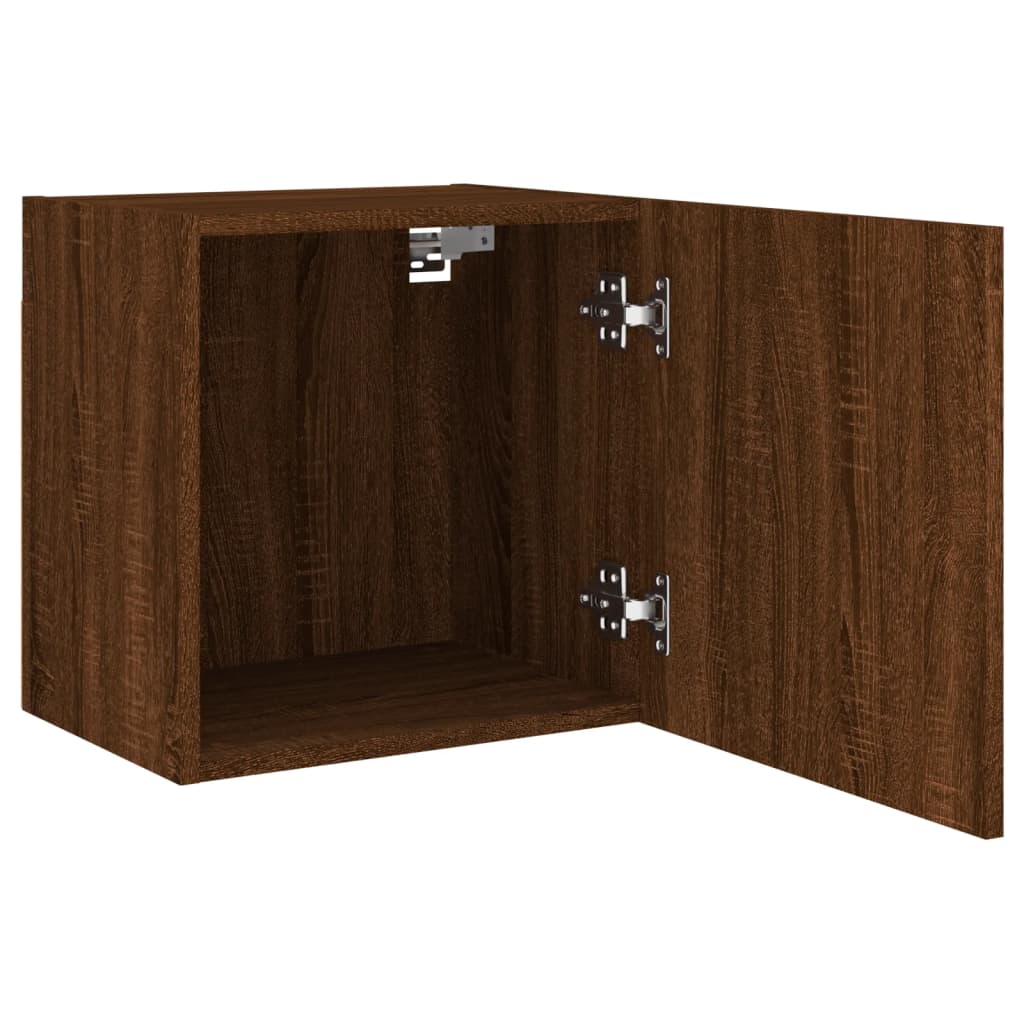 2 pcs wall mounted TV cabinets oak brown 40.5x30x40 cm