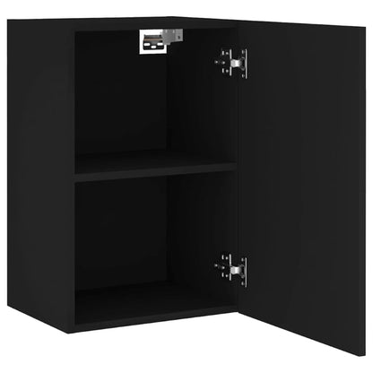 Meubles TV muraux 2 pcs noir 40,5x30x60 cm bois d'ingénierie