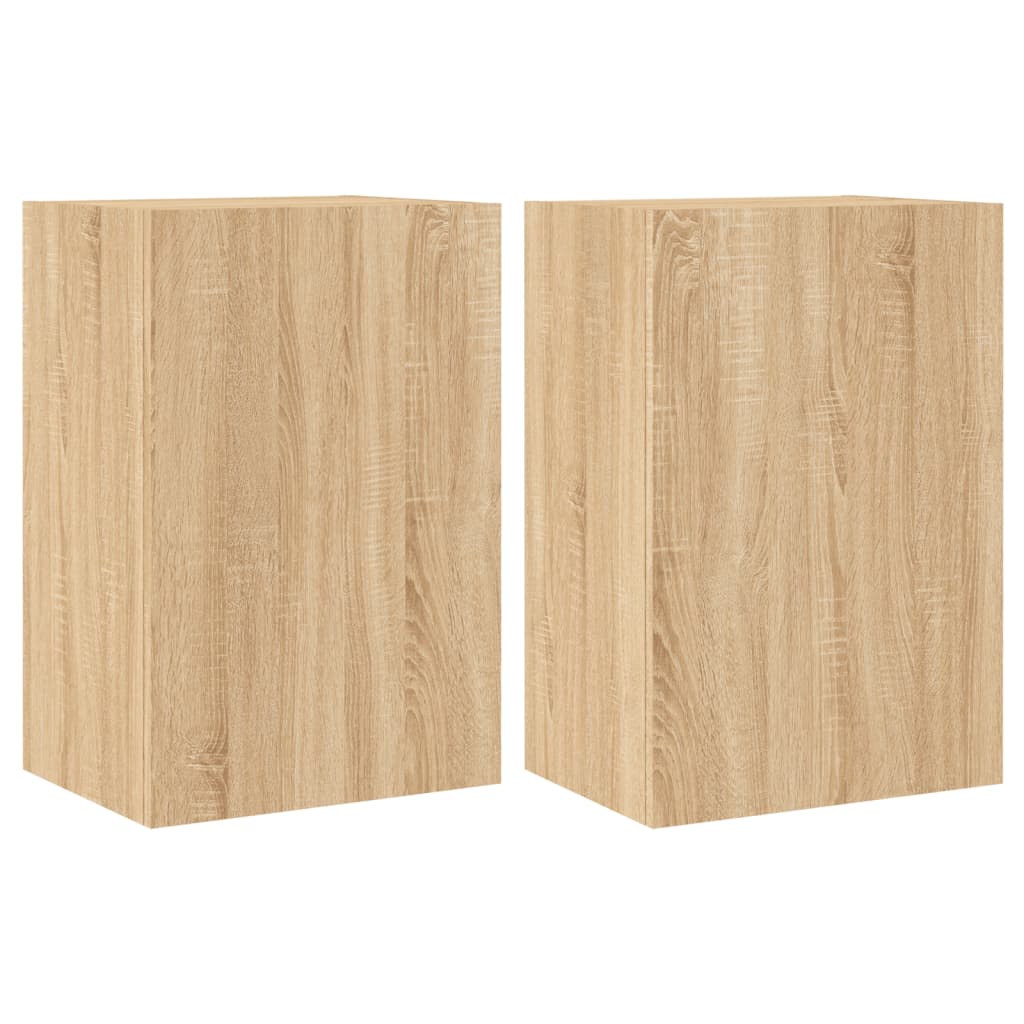 Meubles TV muraux 2 pcs chêne sonoma 40,5x30x60 cm