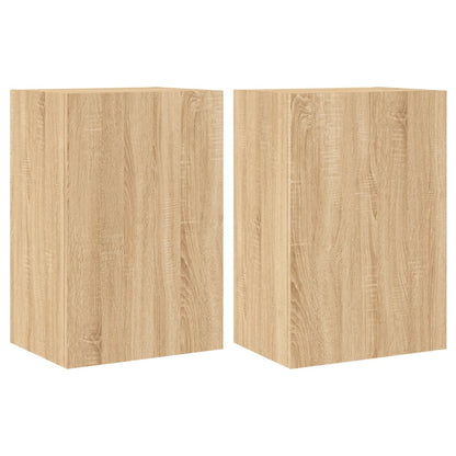 Meubles TV muraux 2 pcs chêne sonoma 40,5x30x60 cm