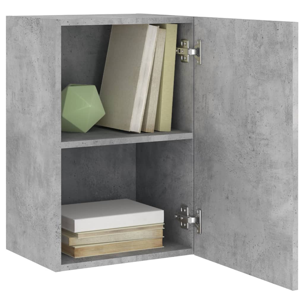 Meubles TV muraux 2 pcs gris béton 40,5x30x60cm bois ingénierie