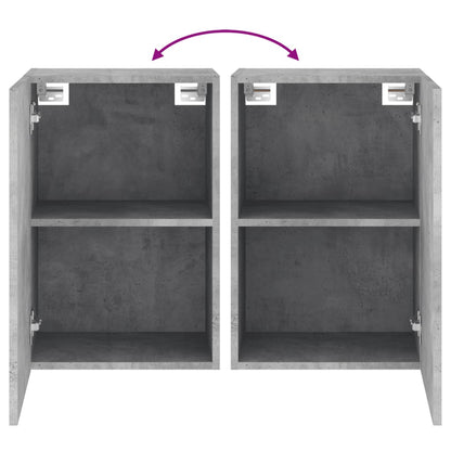 Meubles TV muraux 2 pcs gris béton 40,5x30x60cm bois ingénierie