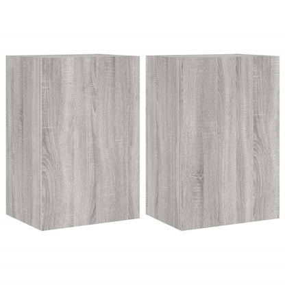 Meubles TV muraux 2pcs sonoma gris 40,5x30x60cm bois ingénierie