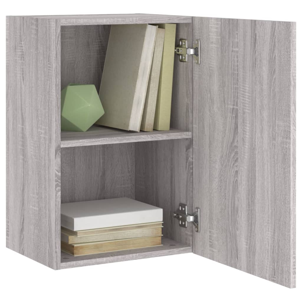 Meubles TV muraux 2pcs sonoma gris 40,5x30x60cm bois ingénierie