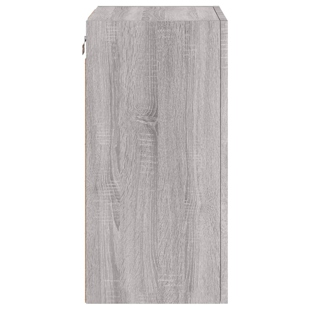 Meubles TV muraux 2pcs sonoma gris 40,5x30x60cm bois ingénierie