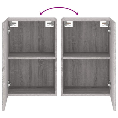 Meubles TV muraux 2pcs sonoma gris 40,5x30x60cm bois ingénierie