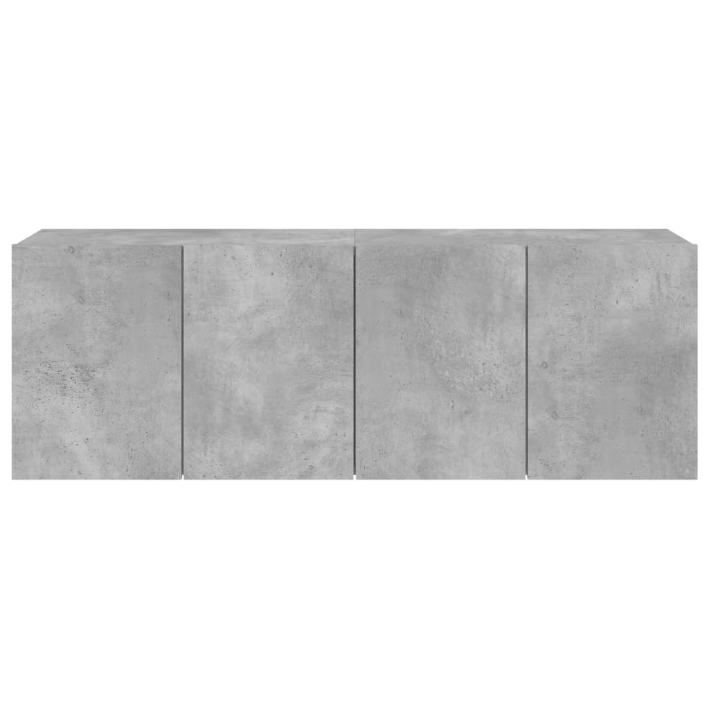 Meubles TV muraux 2 pcs gris béton 60x30x41 cm