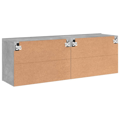 Meubles TV muraux 2 pcs gris béton 60x30x41 cm