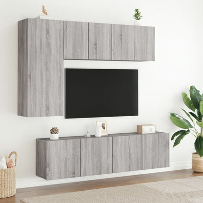 Meubles TV muraux 2 pcs sonoma gris 60x30x41 cm