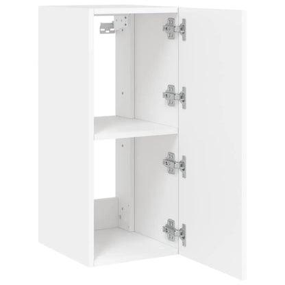 Meubles TV muraux avec lumières LED 2 pcs blanc 30,5x35x70 cm