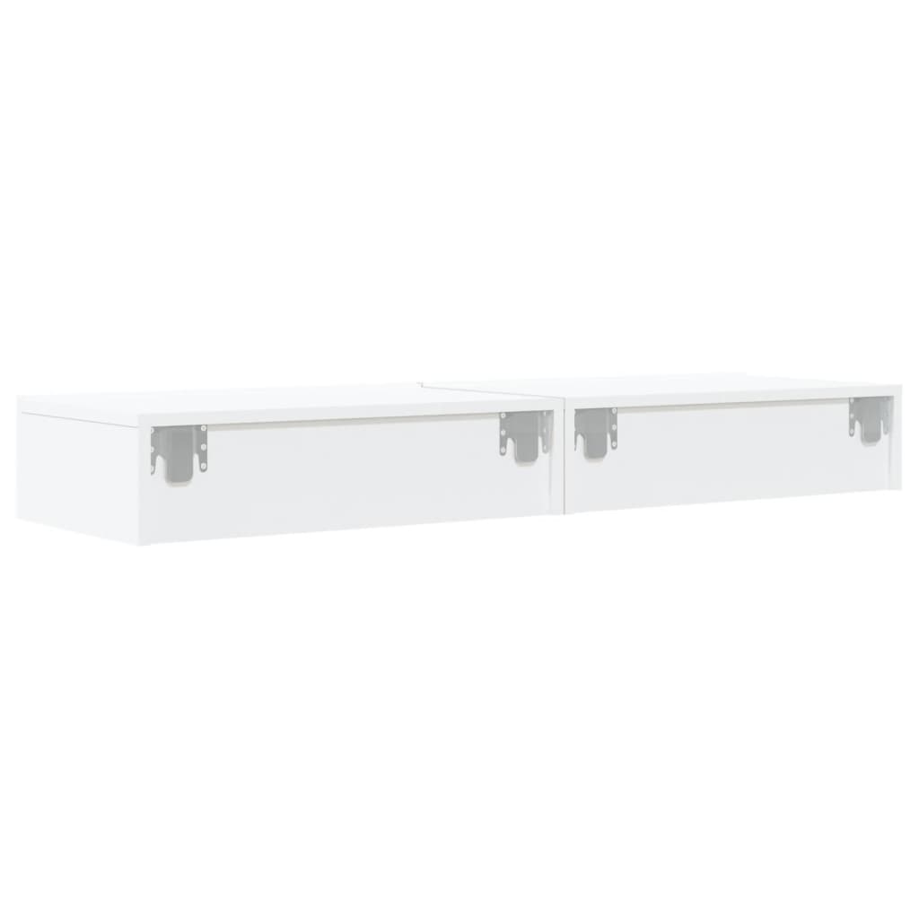 TV cabinets with LED lighting 2 pcs white 60x35x15.5 cm