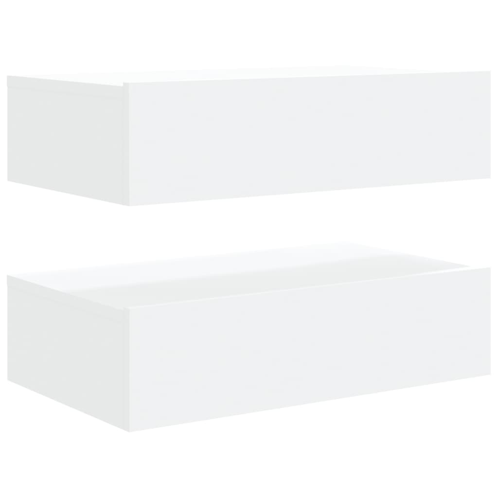 TV cabinets with LED lighting 2 pcs white 60x35x15.5 cm