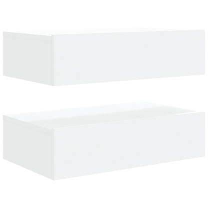 TV cabinets with LED lighting 2 pcs white 60x35x15.5 cm