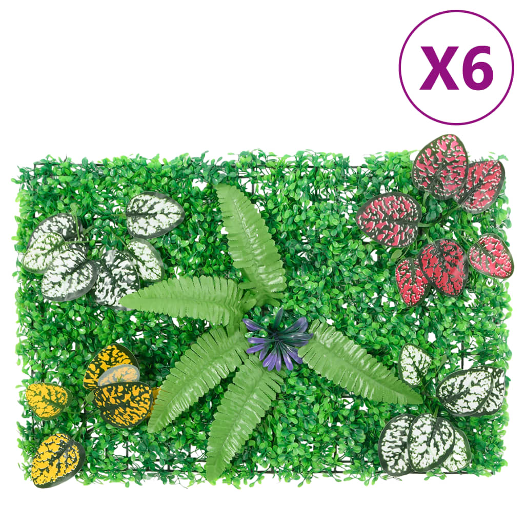 vidaXL Valla de plantas artificiales 6 unidades verde 40x60 cm