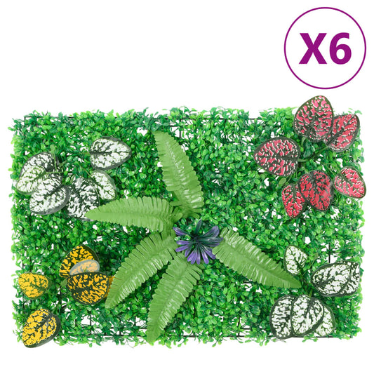 vidaXL Valla de plantas artificiales 6 unidades verde 40x60 cm