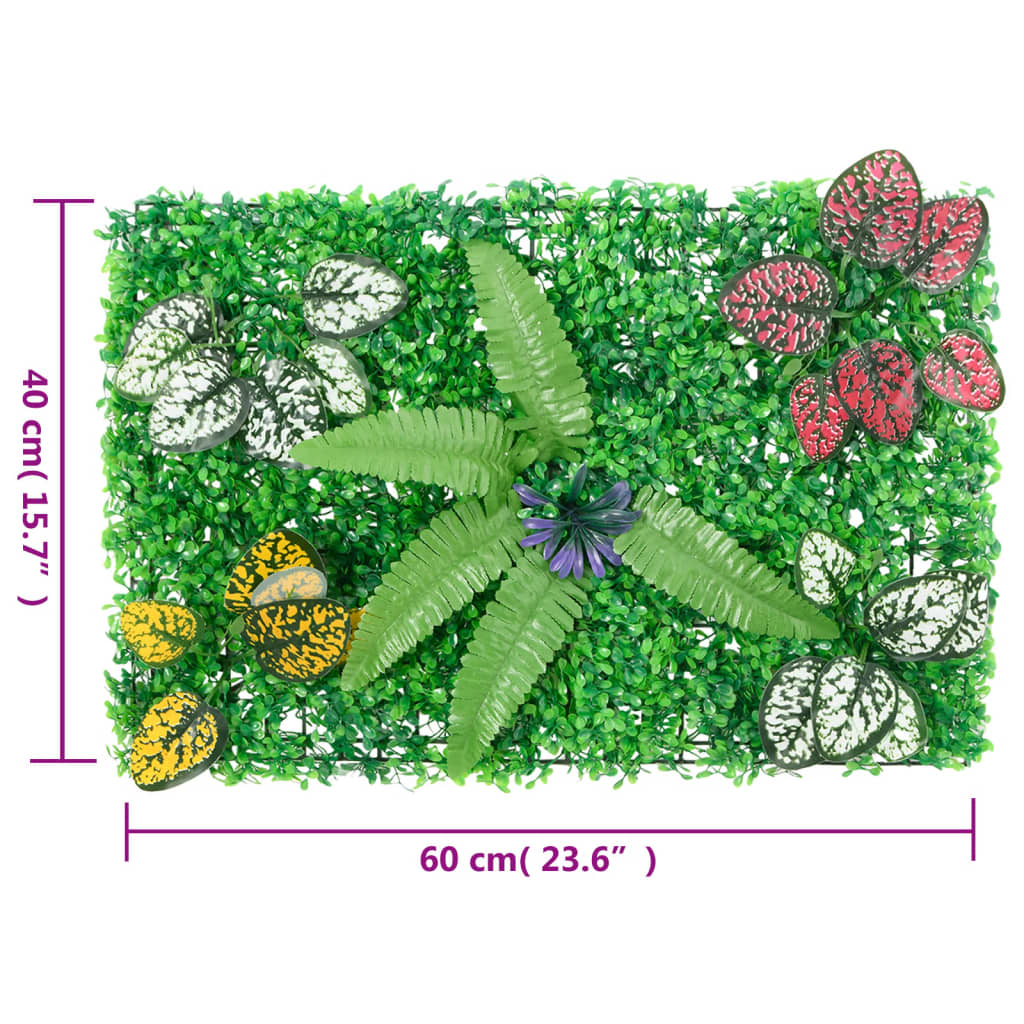 vidaXL Valla de plantas artificiales 6 unidades verde 40x60 cm