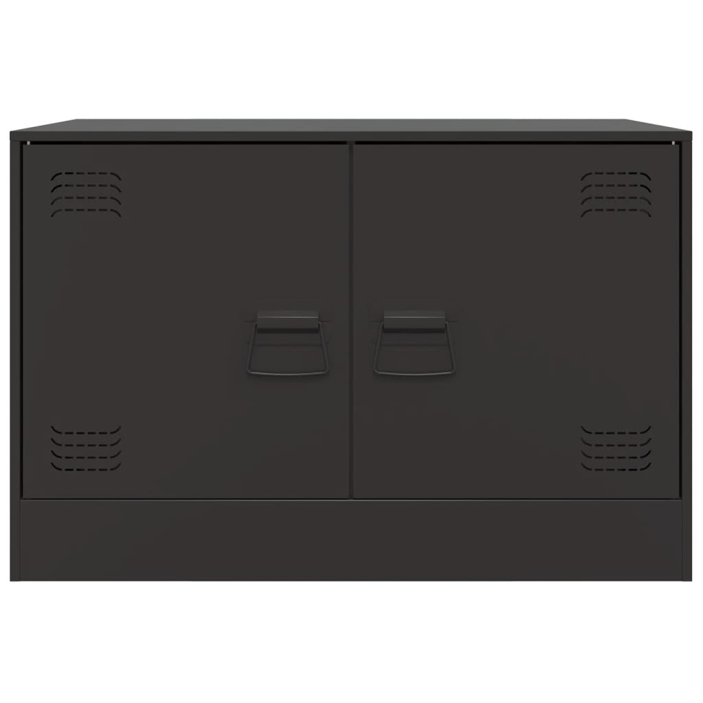 Meubles TV 2 pcs noir 67x39x44 cm acier