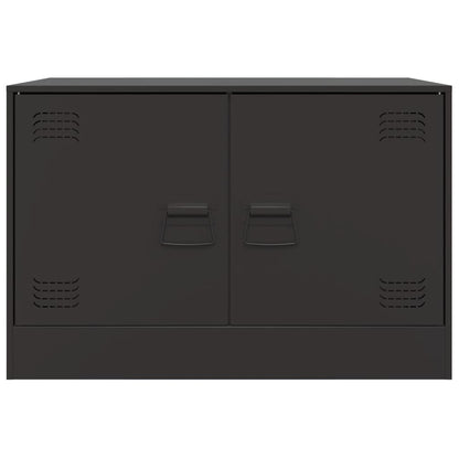 Meubles TV 2 pcs noir 67x39x44 cm acier