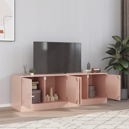 Meubles TV 2 pcs rose 67x39x44 cm acier