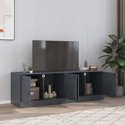 Meubles TV 2 pcs anthracite 67x39x44 cm acier