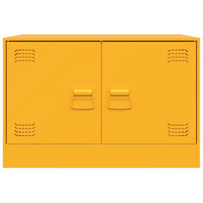 Meubles TV 2 pcs jaune moutarde 67x39x44 cm acier