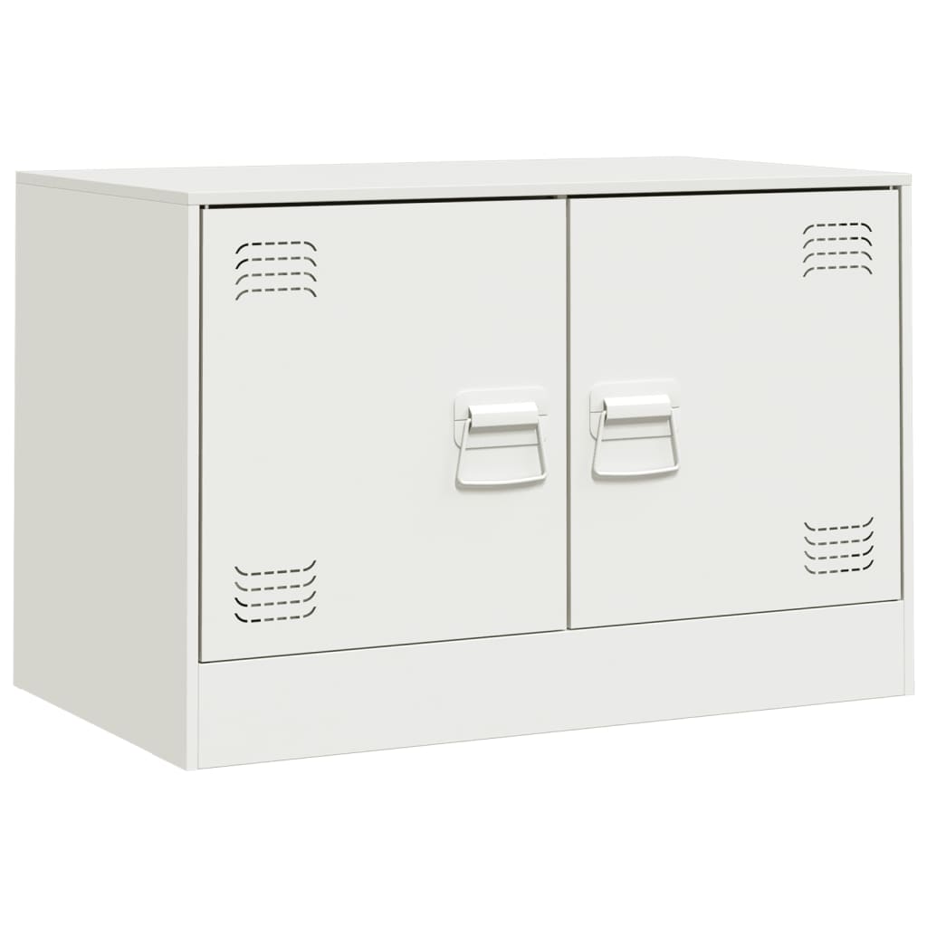 Meubles TV 2 pcs blanc 67x39x44 cm acier