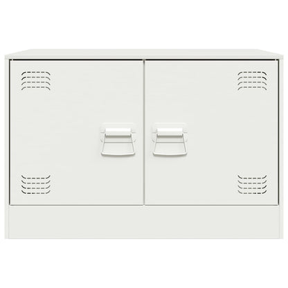 Meubles TV 2 pcs blanc 67x39x44 cm acier