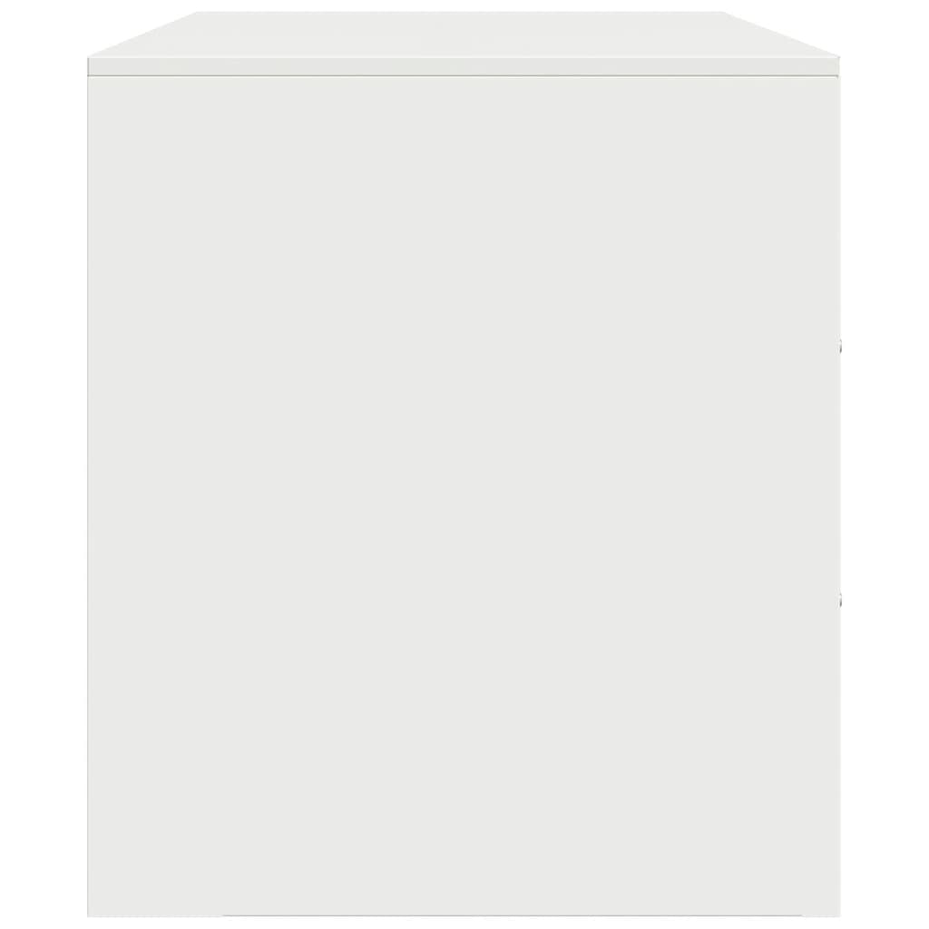 Meubles TV 2 pcs blanc 67x39x44 cm acier