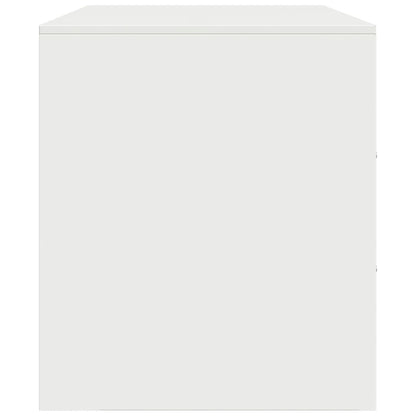 Meubles TV 2 pcs blanc 67x39x44 cm acier