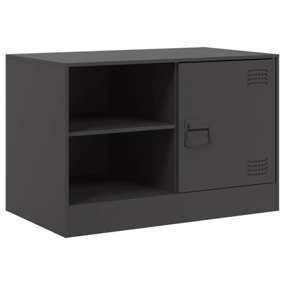 Meubles TV 2 pcs noir 67x39x44 cm acier