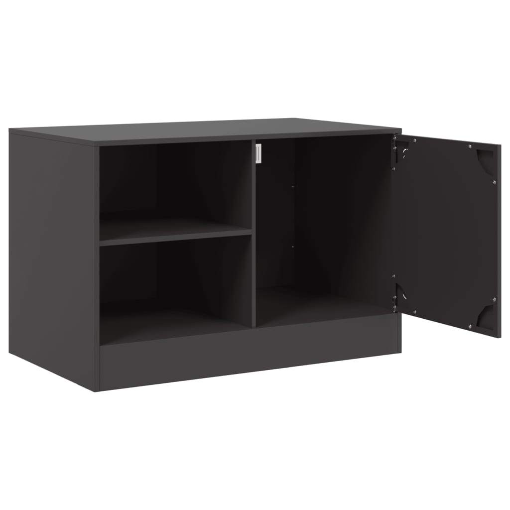 Meubles TV 2 pcs noir 67x39x44 cm acier