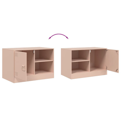 Meubles TV 2 pcs rose 67x39x44 cm acier