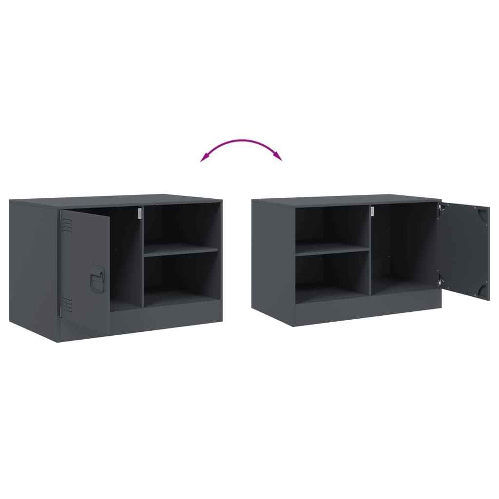 Meubles TV 2 pcs anthracite 67x39x44 cm acier