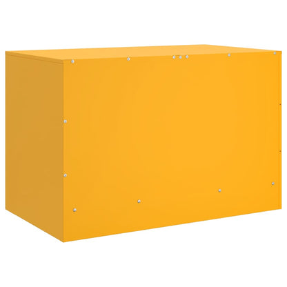 Meubles TV 2 pcs jaune moutarde 67x39x44 cm acier