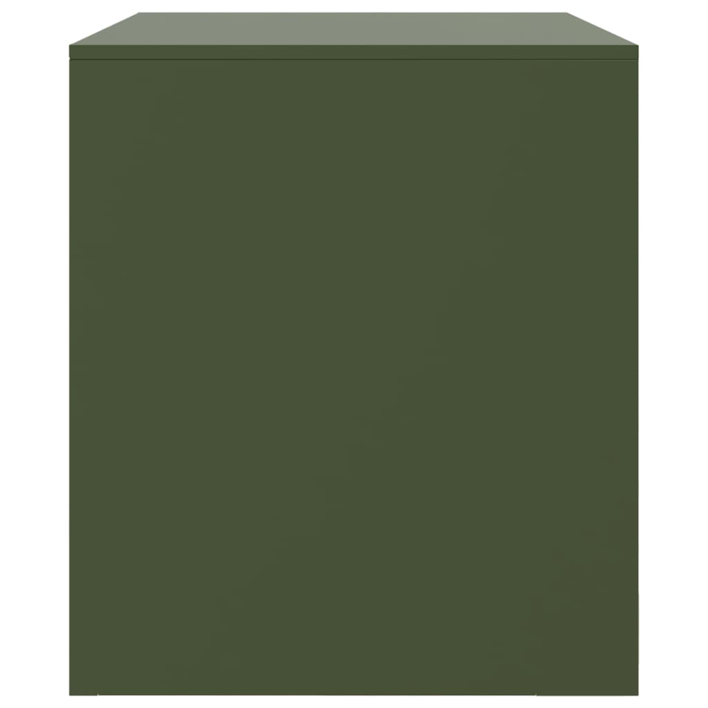 Meubles TV 2 pcs vert olive 67x39x44 cm acier