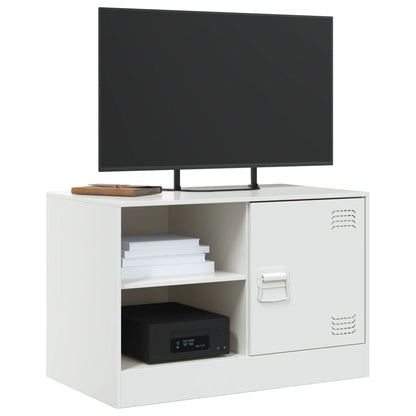 Meubles TV 2 pcs blanc 67x39x44 cm acier