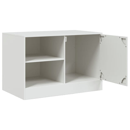 Meubles TV 2 pcs blanc 67x39x44 cm acier