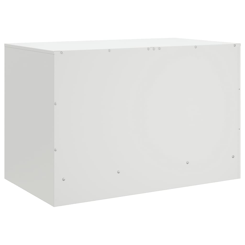 Meubles TV 2 pcs blanc 67x39x44 cm acier