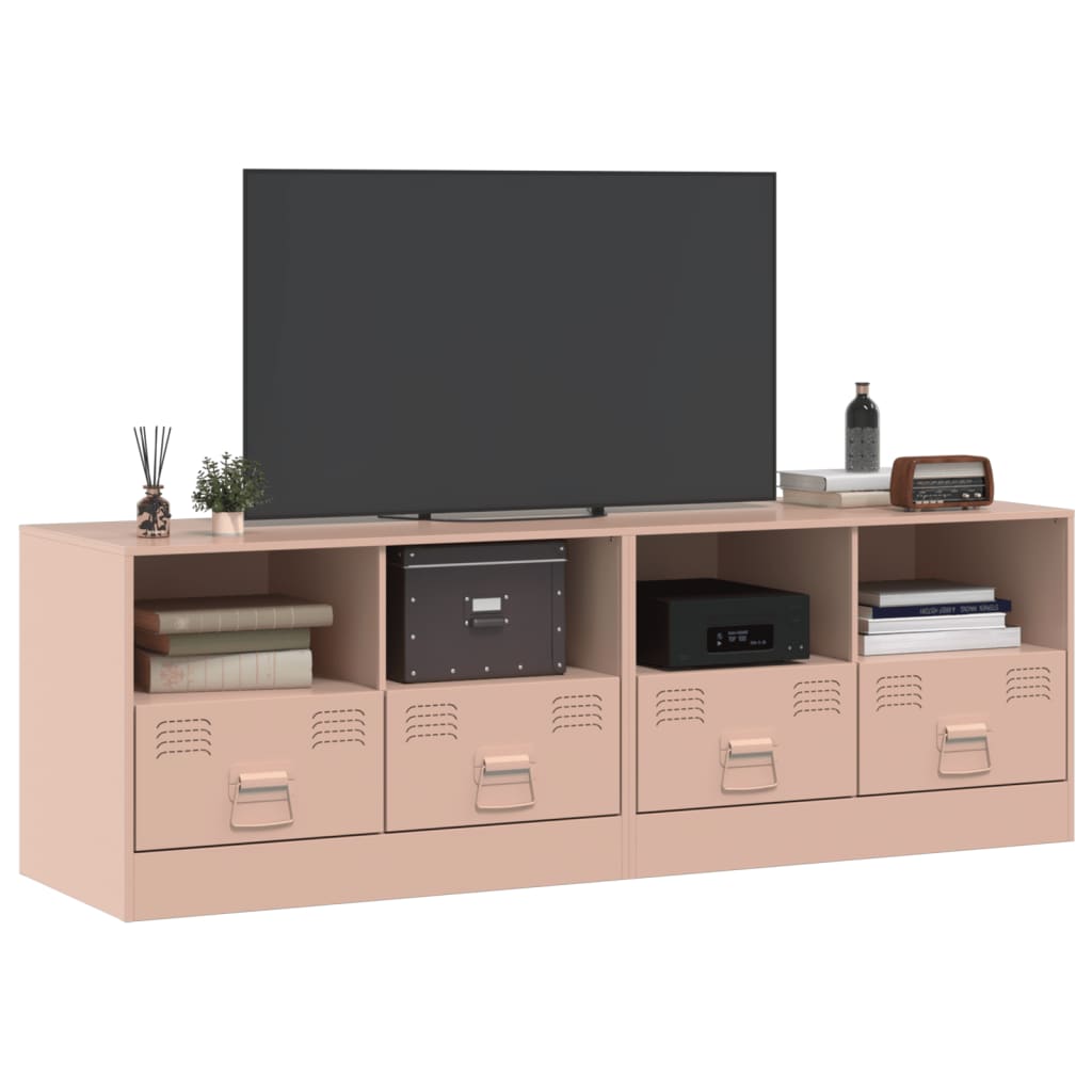 Meubles TV 2 pcs rose 67x39x44 cm acier