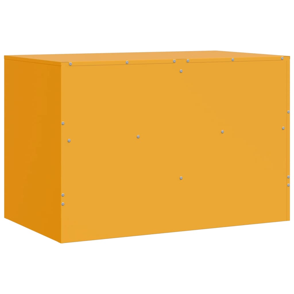 Meubles TV 2 pcs jaune moutarde 67x39x44 cm acier