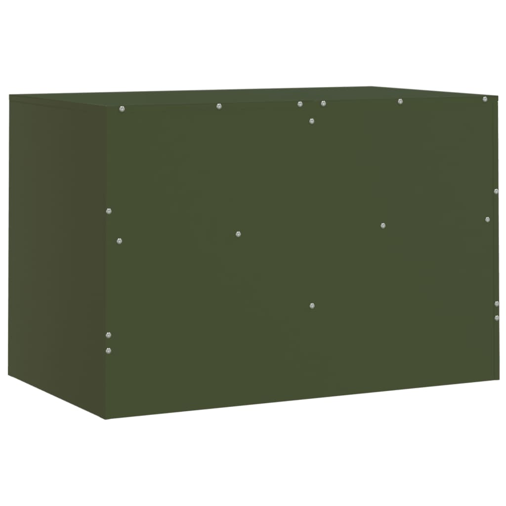 Meubles TV 2 pcs vert olive 67x39x44 cm acier