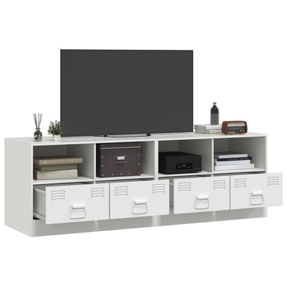 Meubles TV 2 pcs blanc 67x39x44 cm acier