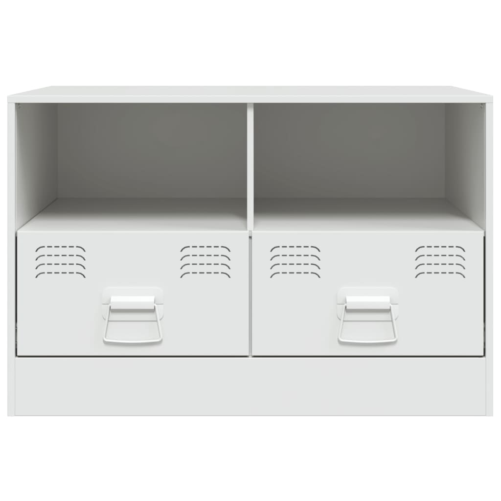 Meubles TV 2 pcs blanc 67x39x44 cm acier