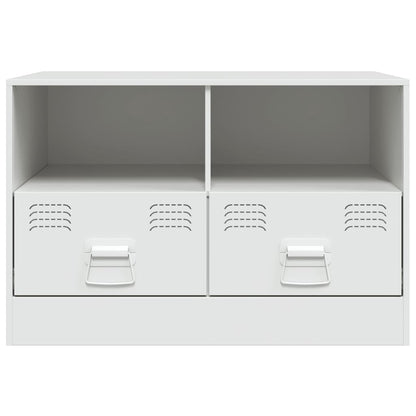 Meubles TV 2 pcs blanc 67x39x44 cm acier