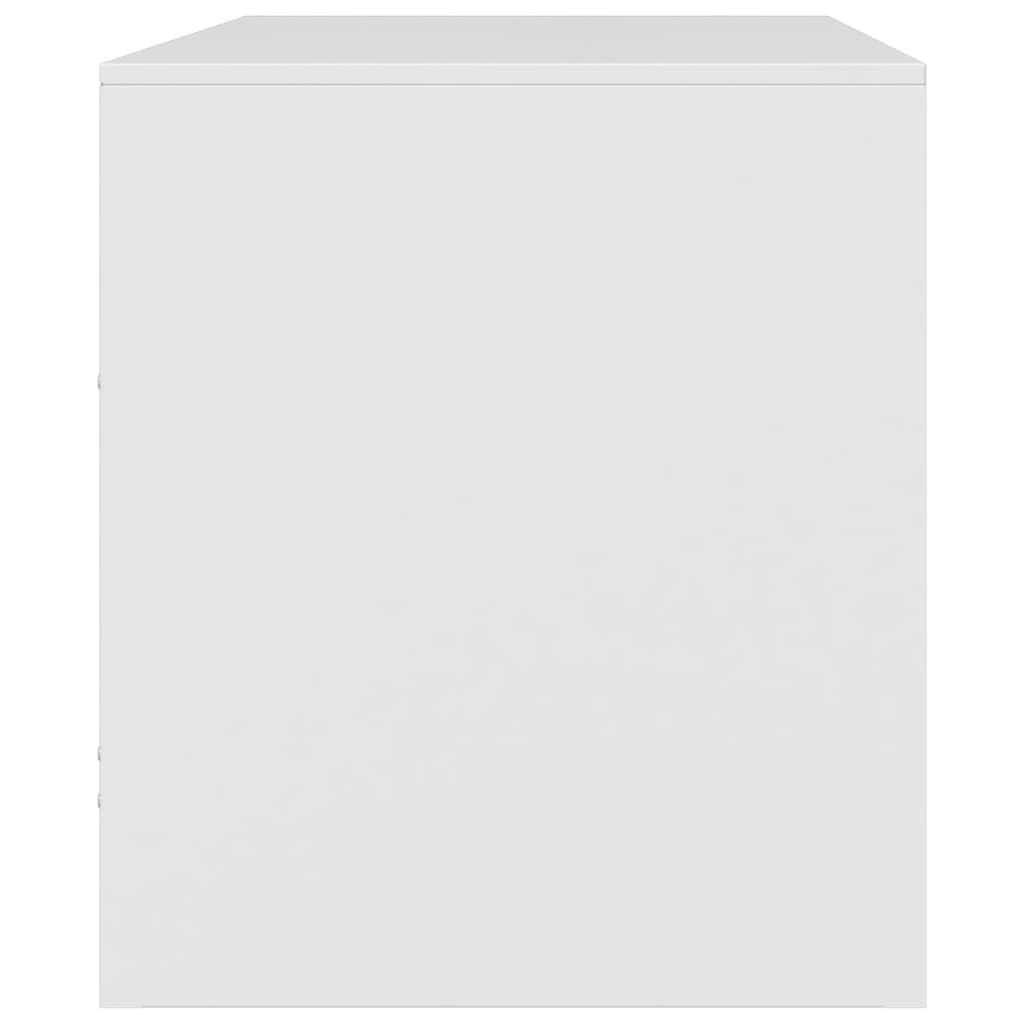 Meubles TV 2 pcs blanc 67x39x44 cm acier